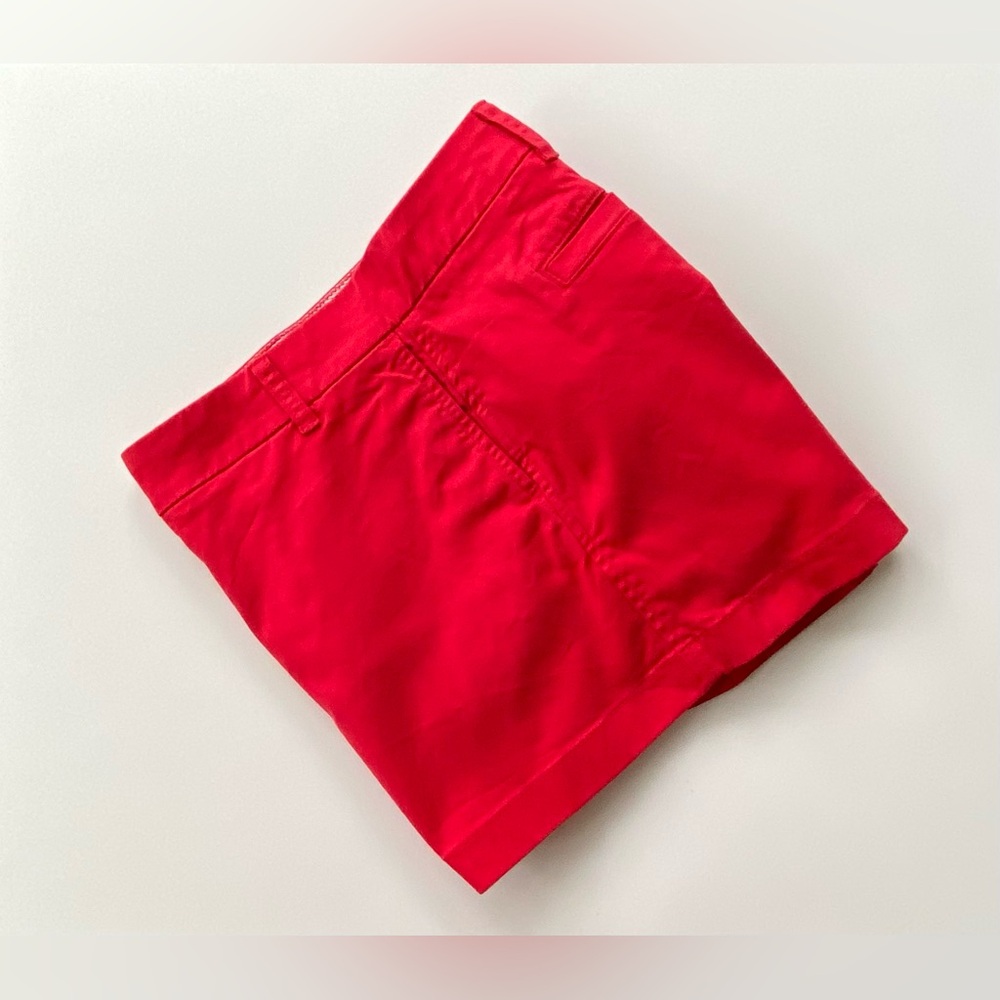 J. Crew Cotton-Blend Chino Shorts, Red Size: 8 - Picture 7 of 8
